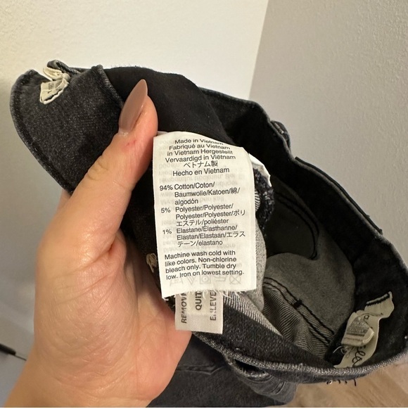 Madewell The Perfect Vintage Crop Fit Jeans Charcoal Black Sumner Wash Size 23 - Picture 11 of 11